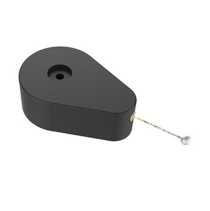 Secure-Pull® Medium Retractable Lanyard 720mm — front view showing base and cable — Harrison Products 24.0420