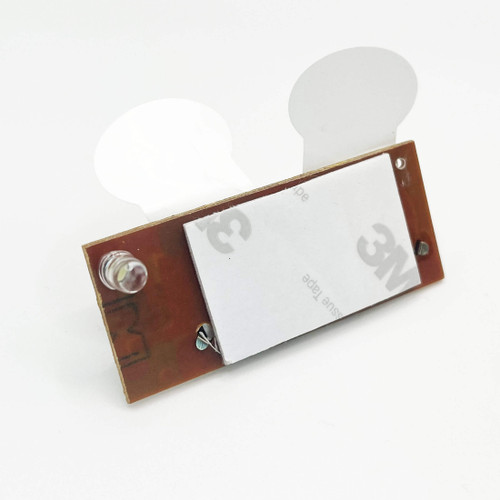 Adhesive White LED Light w/ 2 Batteries - 5mm Bulb - 1