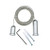 Metal Floor to Ceiling Cable Kit with Fixings - 4m - Signage on white background