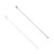 Narrow Fixing Double Slot Aisle Fin Holder 550-960mm - Silver Powder Coated Aluminium - Sold Individually