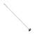 Multi Fixing Double Slot Aisle Fin Holder 550-960mm - Silver Powder Coated Aluminium - Sold Individually