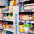 Magnetic Banner Hanger Attached to Retail Metal Shelving - 250mm Shelf Display