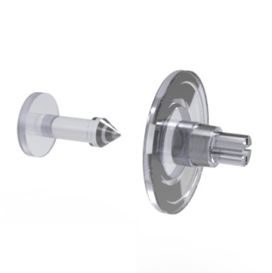 Transparent Rivets Plastic Euro Star Rivets - Transparent - Pack of 250