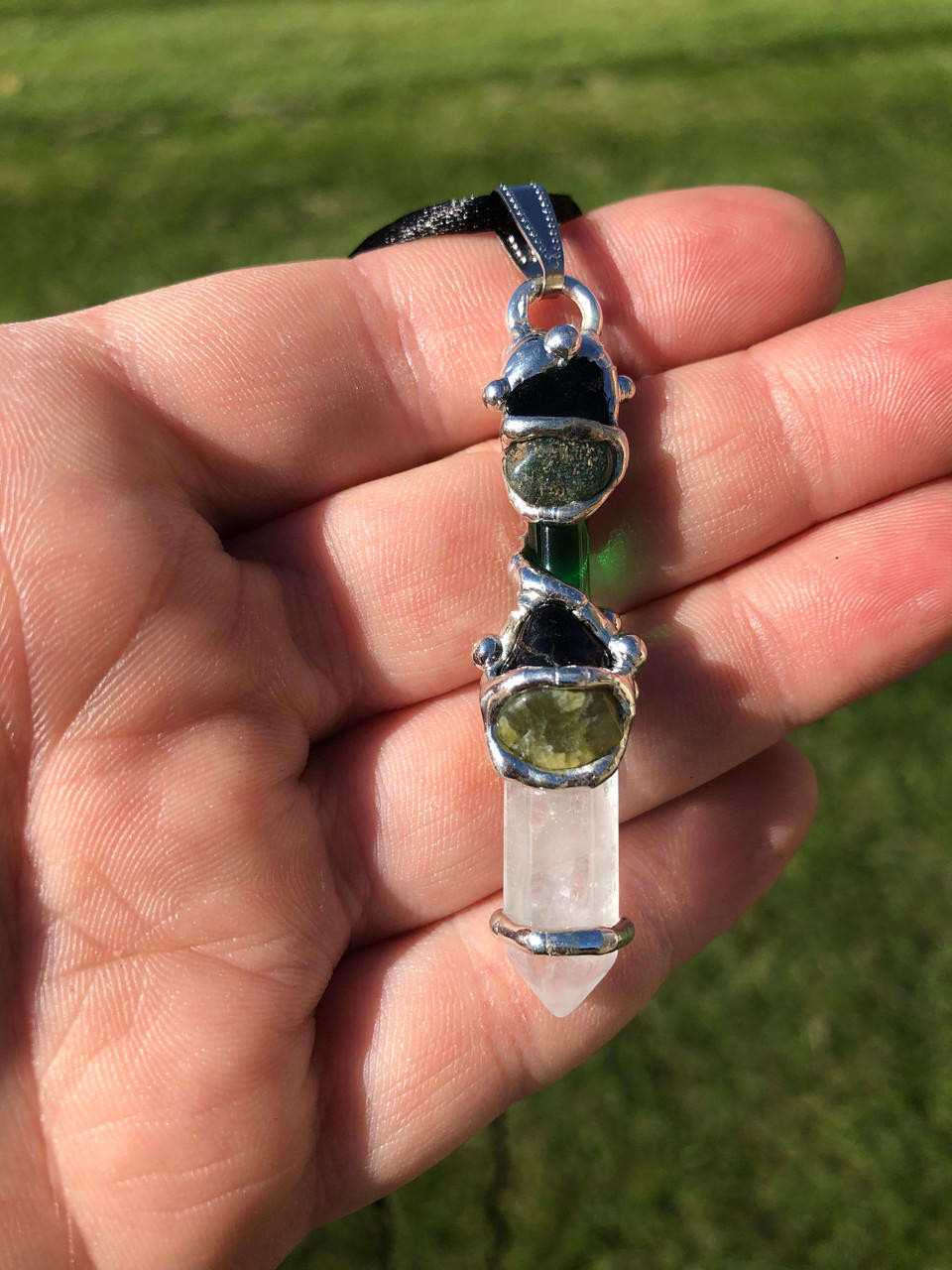 Prosperity, Health, Love & Protection Wand Amulet Necklace