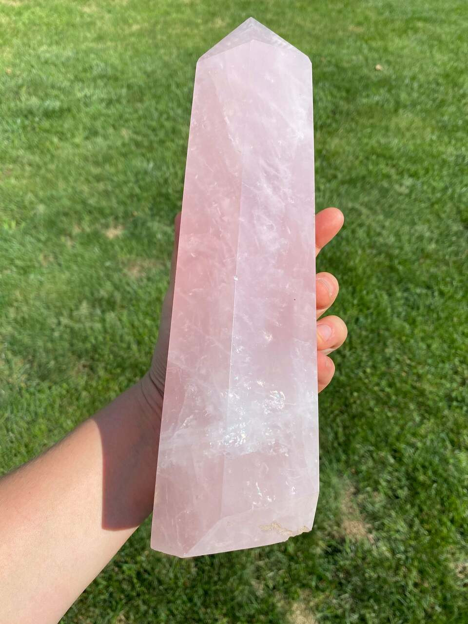 Rose Quartz Point - Polished Crystal Tower - 5 | New Moon Beginnings