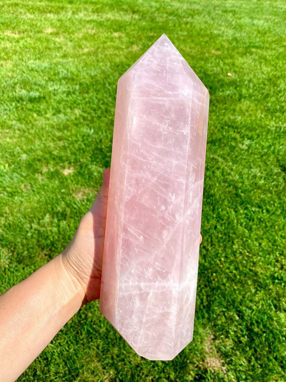 【ローズ クォーツ】 タワー ROSE QUARTZ Tower ポイント Rose Quartz Point - Polished Crystal Tower - 5 | New Moon Beginnings