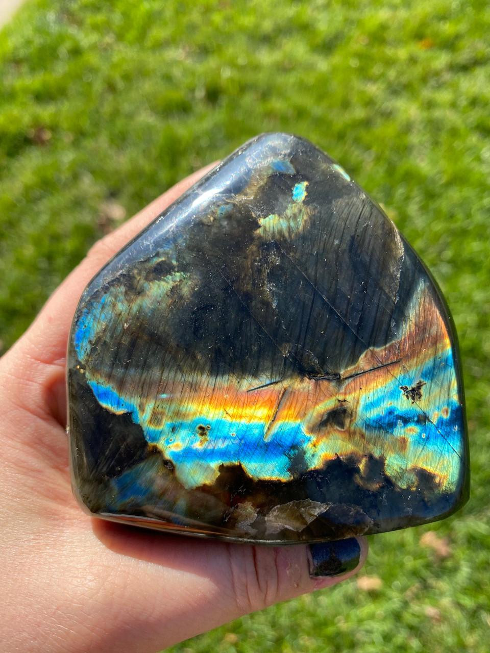 正規　stone  Spectrolite Standing Specimen - Polished Stone - 118 | New Moon