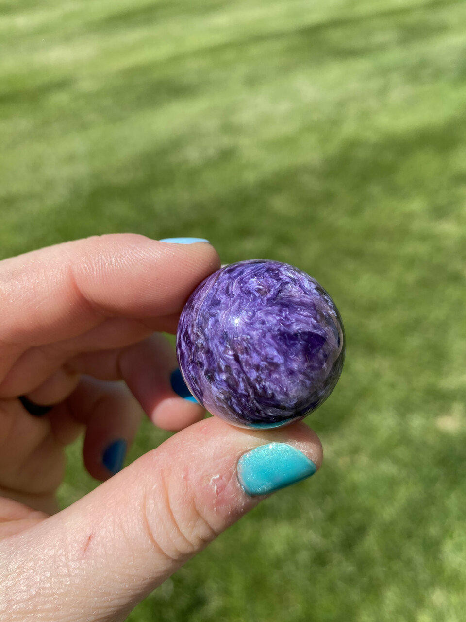 Charoite Sphere - Polished Stone | New Moon Beginnings