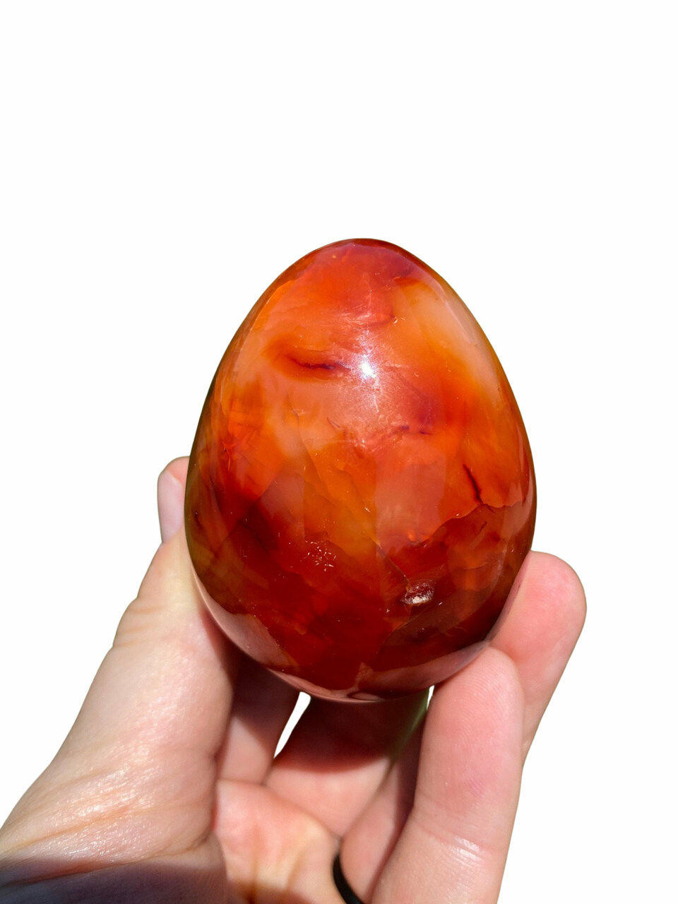 Carnelian Egg - Polished Stone | New Moon Beginnings