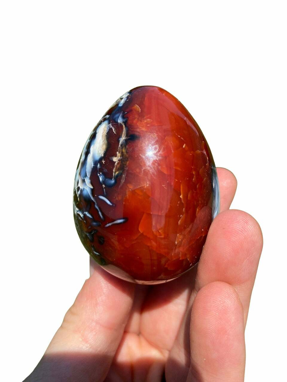 Carnelian Egg - Polished Stone | New Moon Beginnings