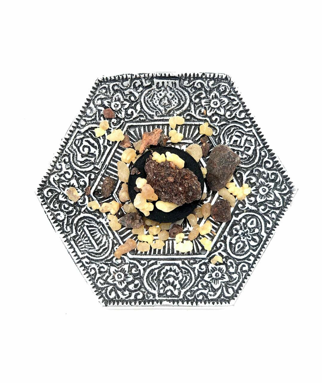 Frankincense & Myrrh Resin with Charcoal Disk | New Moon Beginnings