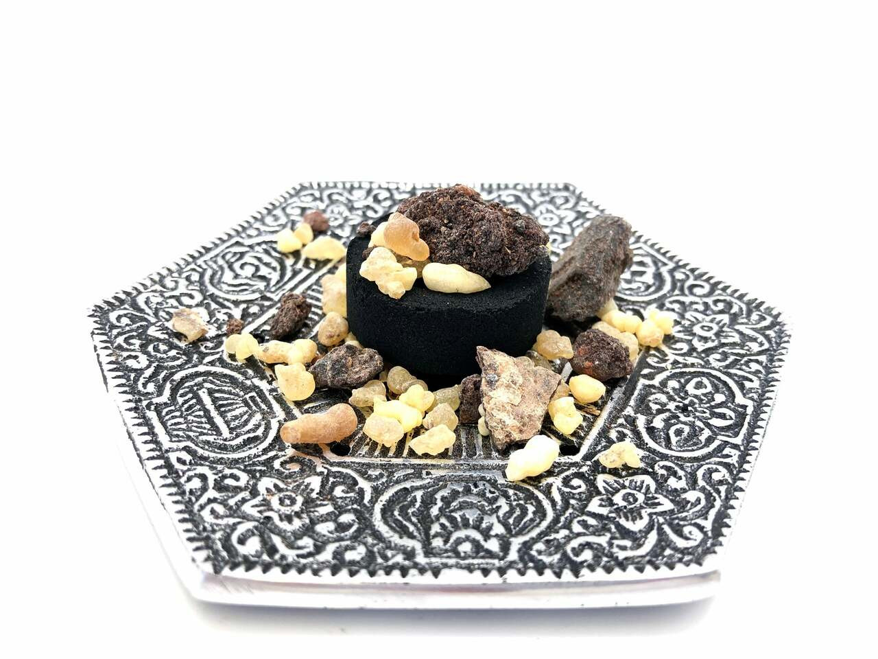 Frankincense & Myrrh Resin with Charcoal Disk | New Moon Beginnings