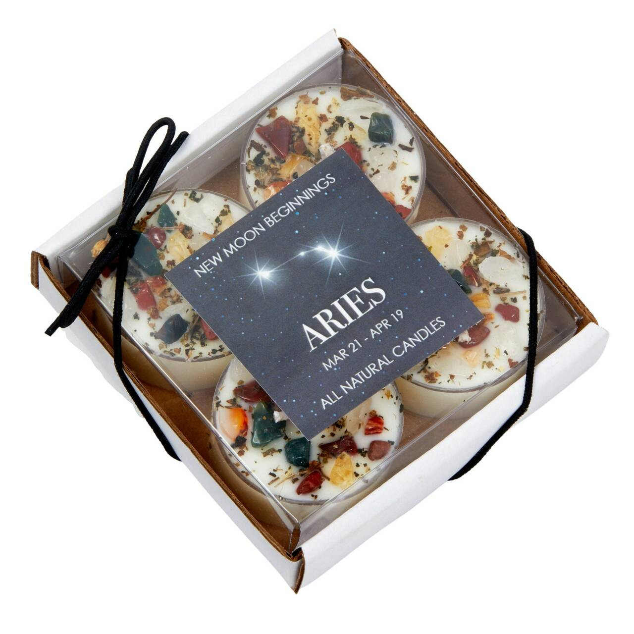 Aries Crystal Candle - Zodiac (Mar. 21 - Apr. 19) | New Moon