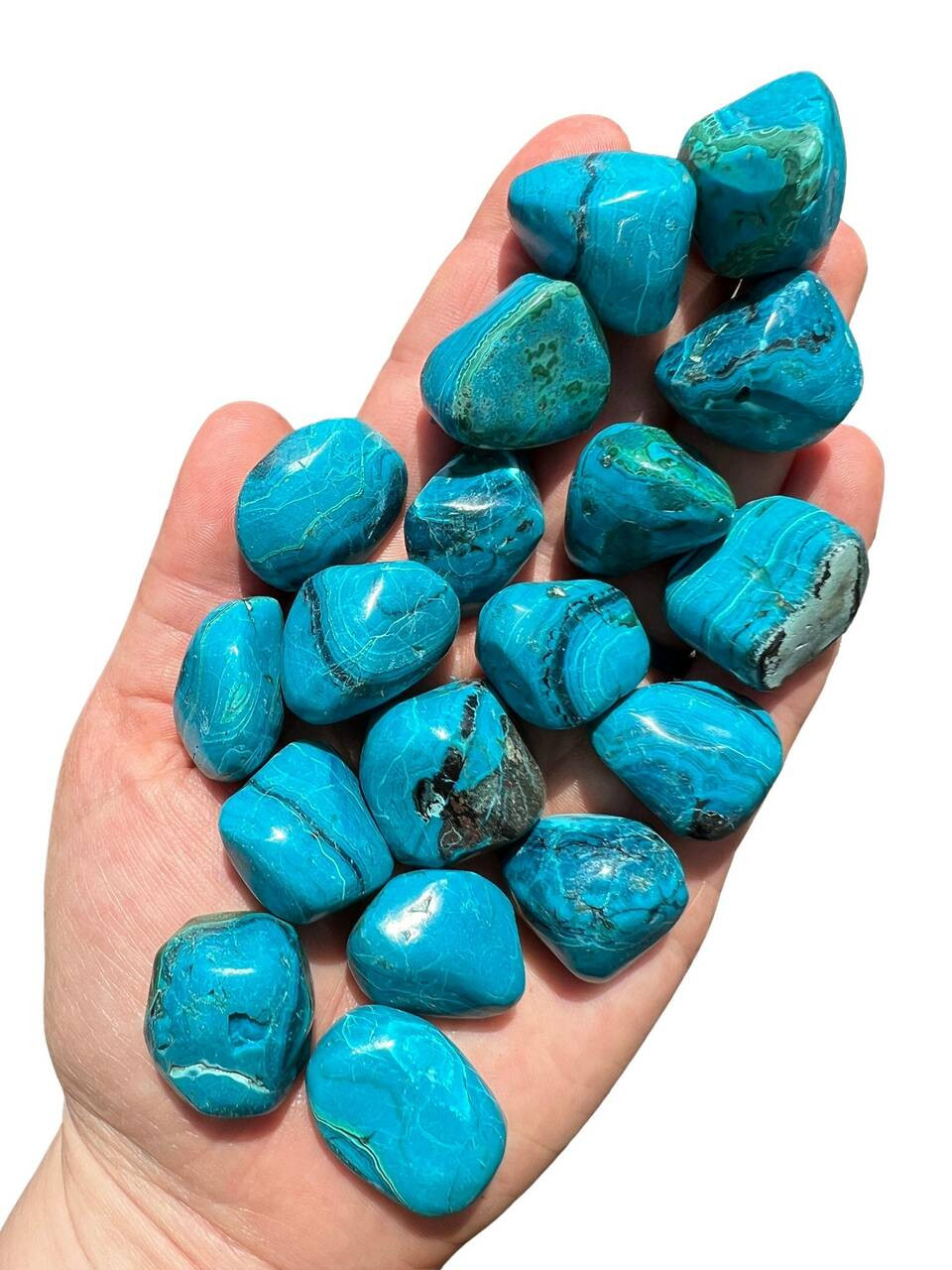 Chrysocolla Tumbled Stone (Grade AA) | New Moon Beginnings