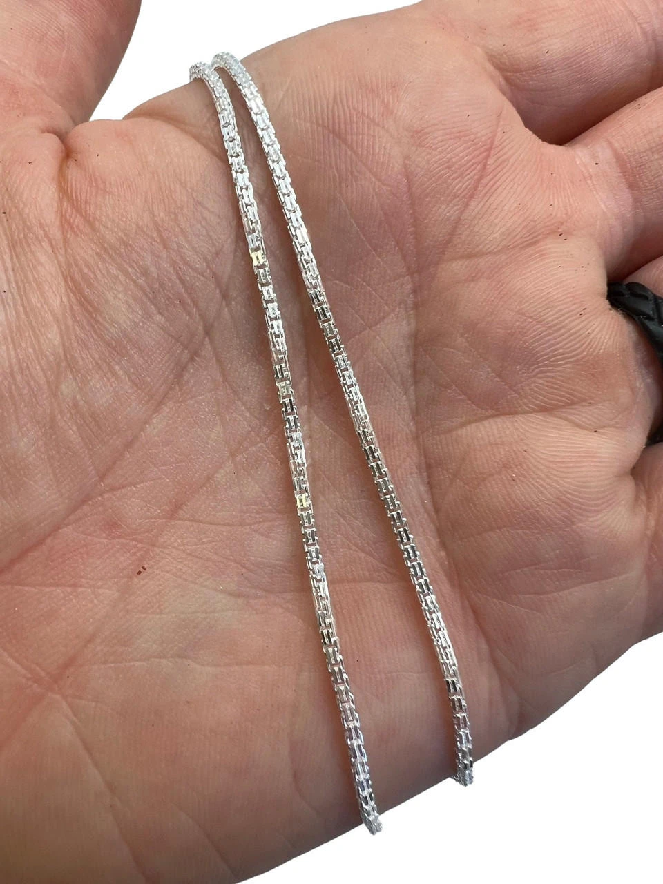 Sterling Silver 1.4mm Double Venetian Box Chain | New Moon Beginnings