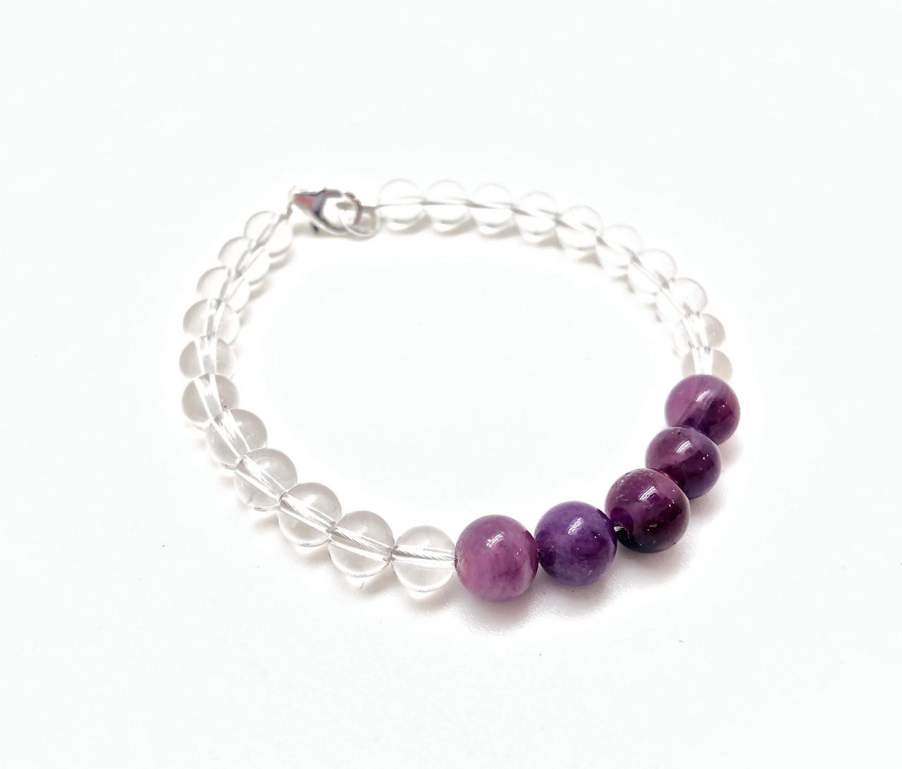 Natural Ruby & Quartz Clasp Bracelet | New Moon Beginnings