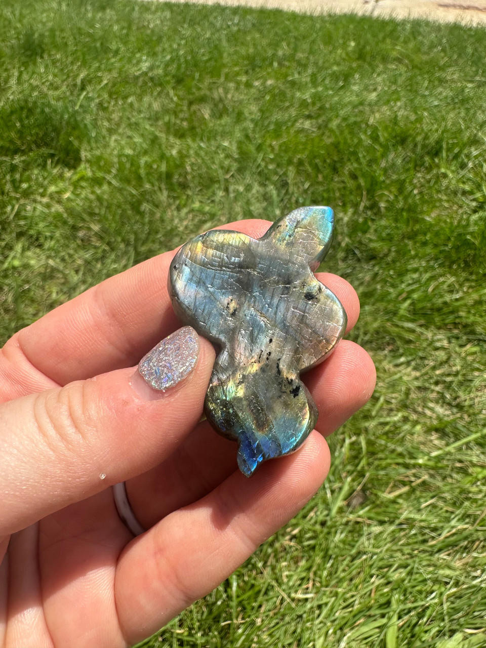 【ラブラドライト】 スネイク シェイプ　A　LABRADORITE SNAKE High Quality Labradorite Snake Carving Crystal Wholesale