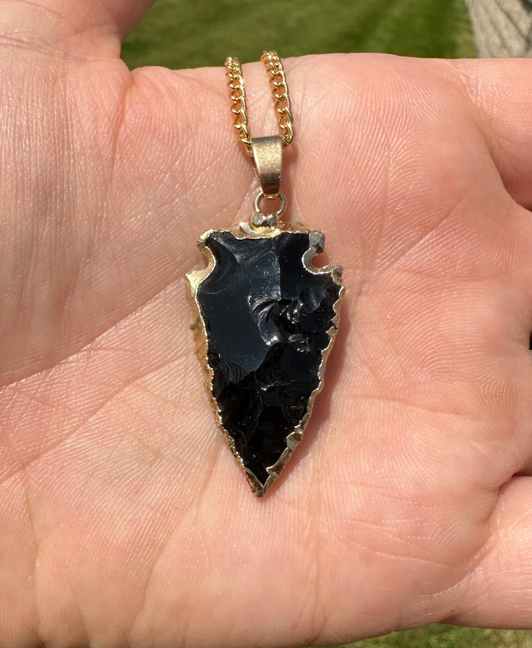 Golden obsidian pendant cheap