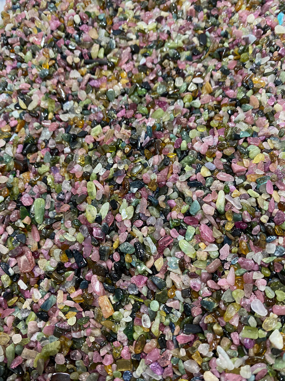 Lot De 100 Perles "chips" En Tourmaline Noire Naturelle - Taille 5 à 8 Mm, Pour Création De Bijoux