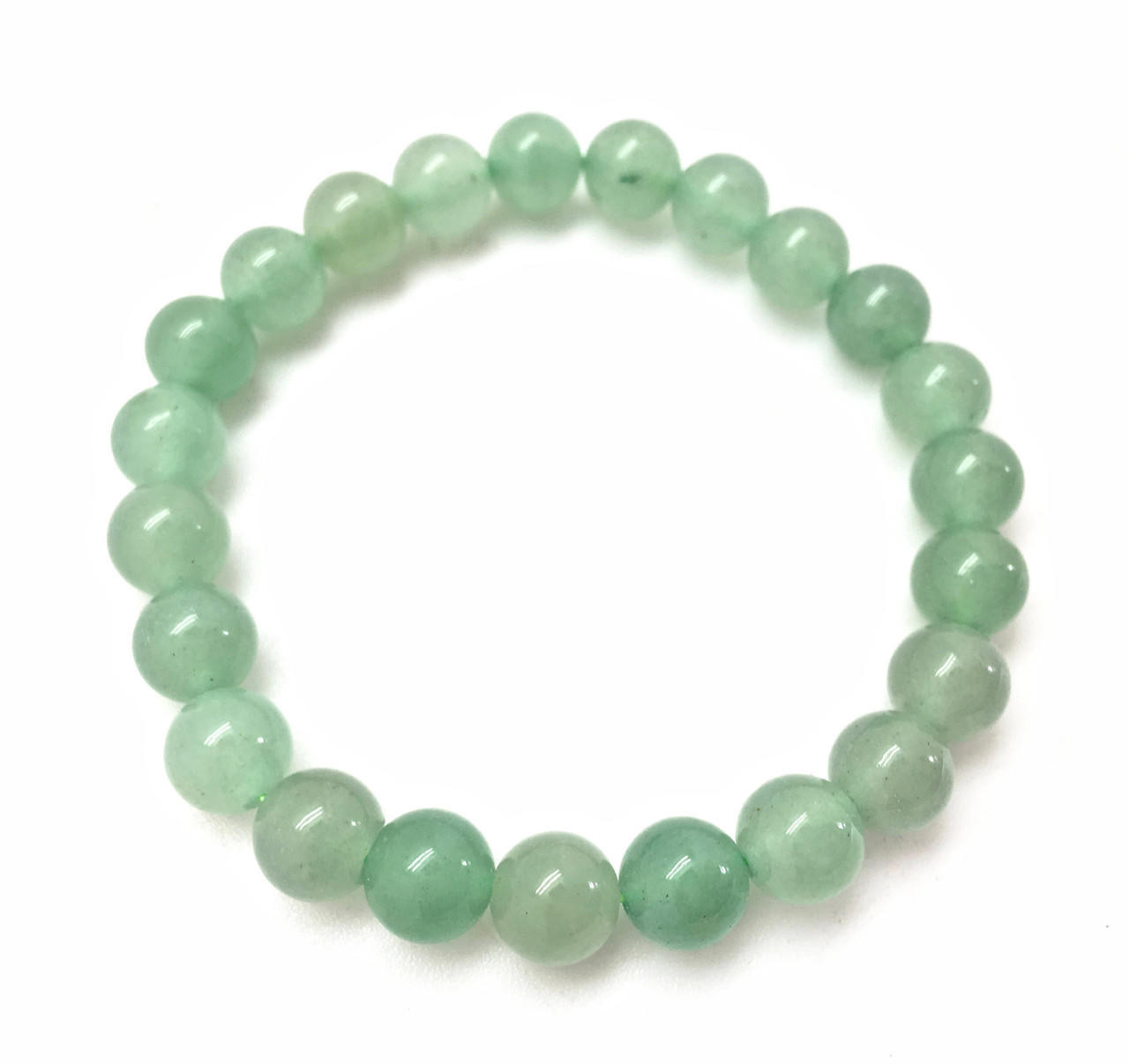 Buy Set of 3 Green Aventurine Beaded Stretch Bracelet with Butterfly Charm  in Silvertone 101.50 ctw at ShopLC.