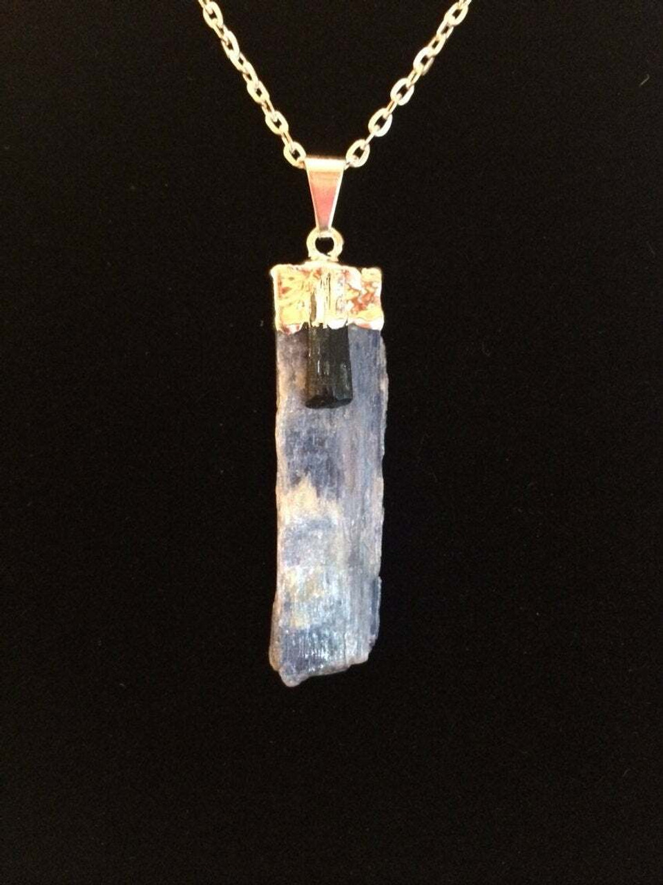 Blue kyanite and black shop tourmaline