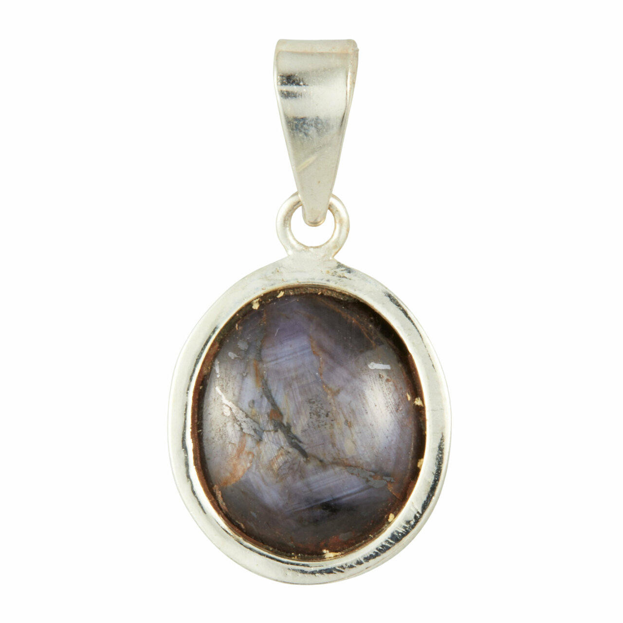 Blue Sapphire Polished Round Pendant - Sterling Silver | New Moon ...