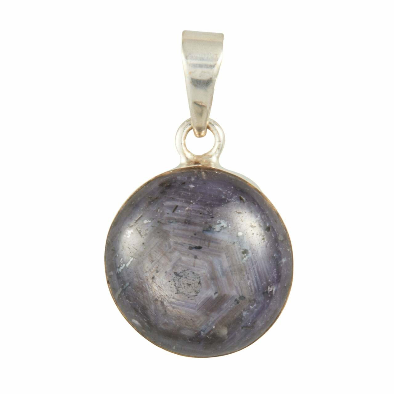 Blue Sapphire Polished Round Pendant - Sterling Silver | New Moon ...