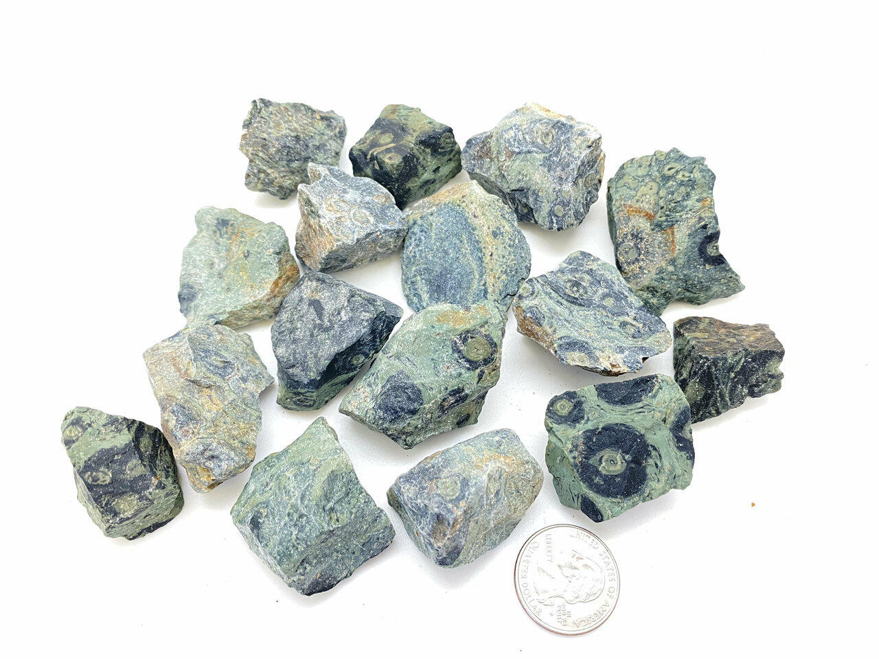 1/2 lb of Tumbled Fancy Jasper Natural Rock Chips with Info Card