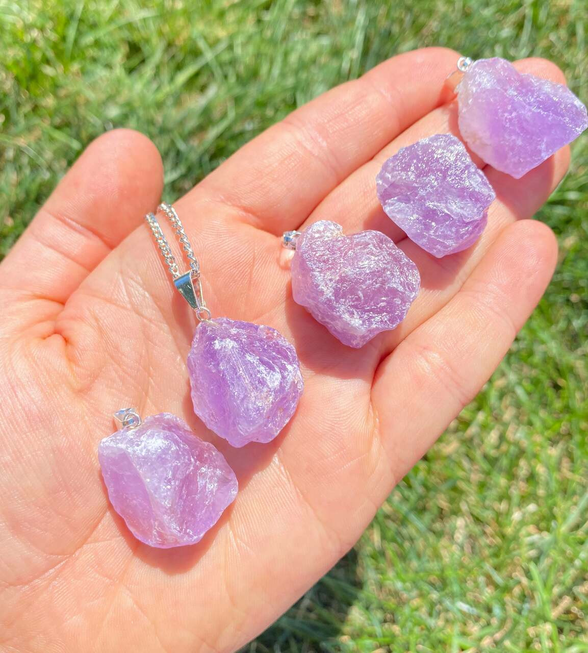 Amethyst on sale raw necklace