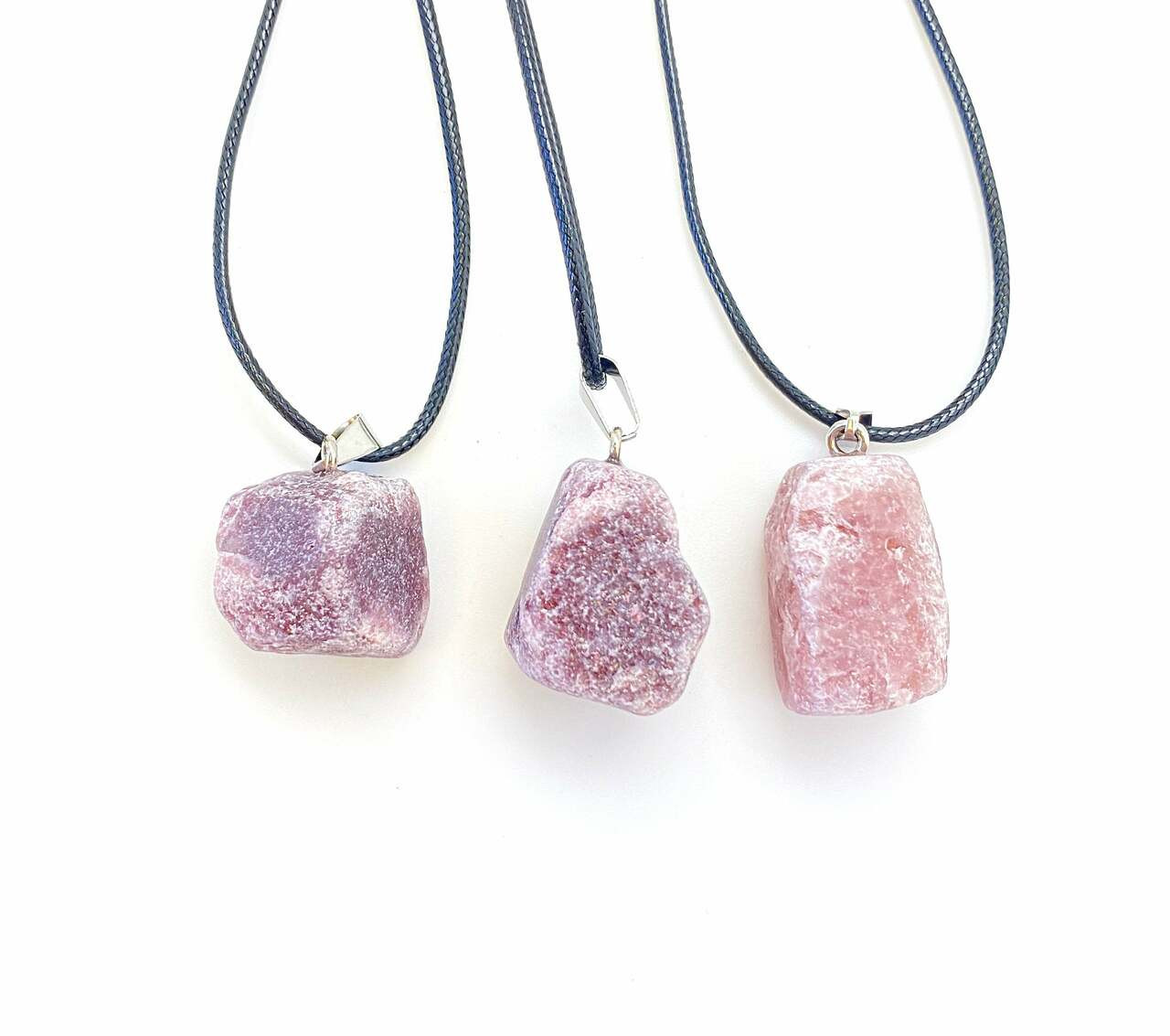 Buy Natural Raw Strawberry Quartz Crystal Necklace, Gemstone