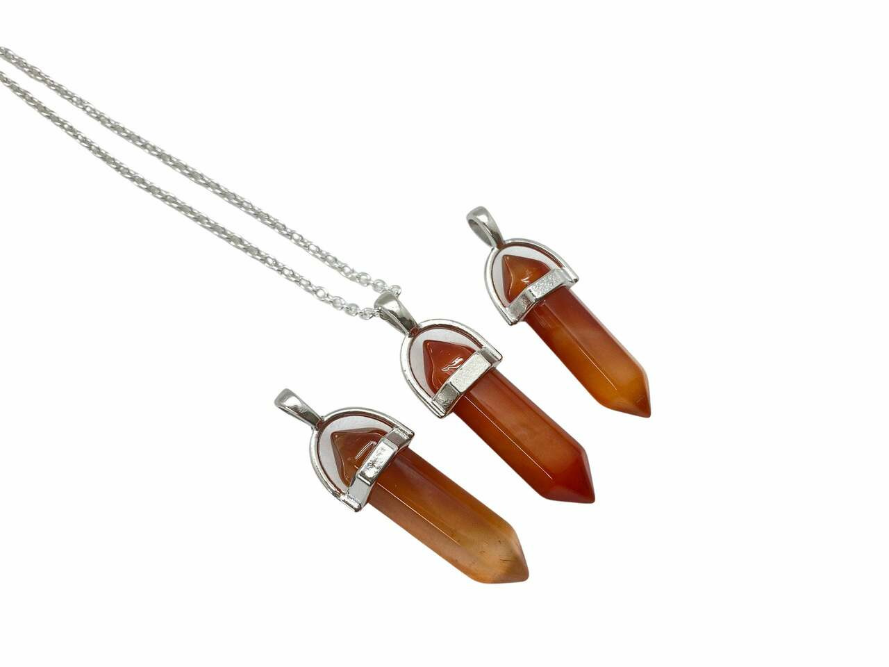 Tumbled stone necklace - Carnelian – La Boutique Lunaire