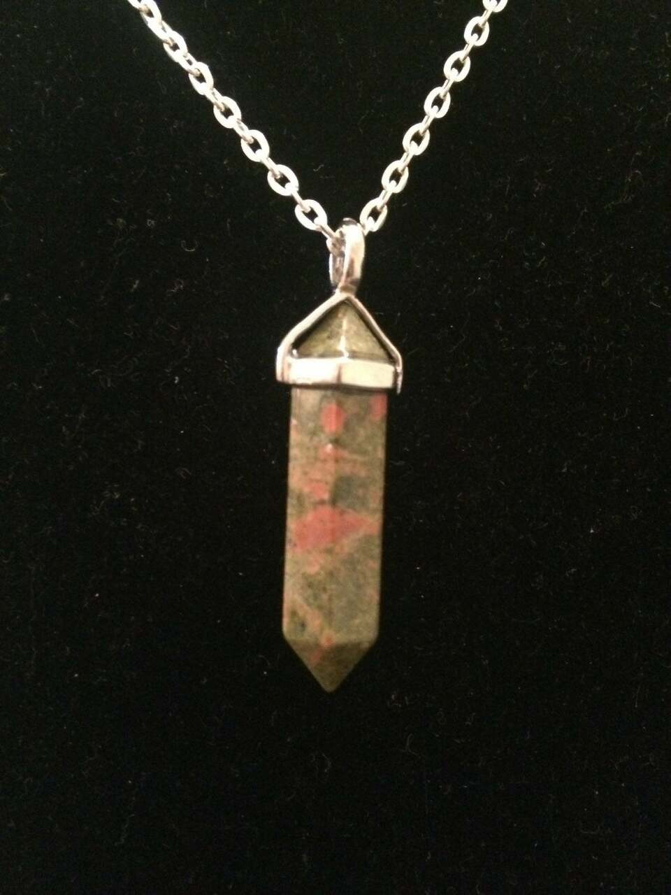 Hand Wrapped Crystal Pendants MalachiteSodalitePeach Agate Unakite