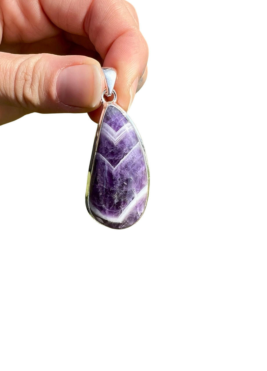 Chevron on sale amethyst pendant