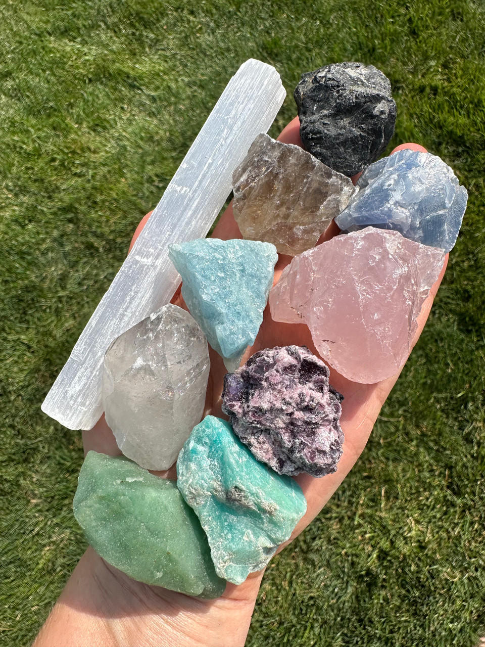 Calming Crystal Set (Raw) - 15 | New Moon Beginnings