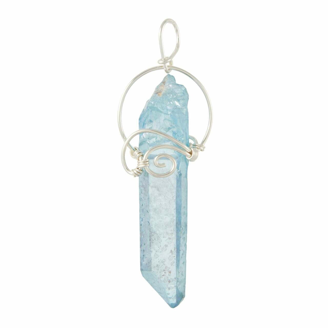 Aura Quartz Sterling Silver Pendant – Silver Eagle Gallery