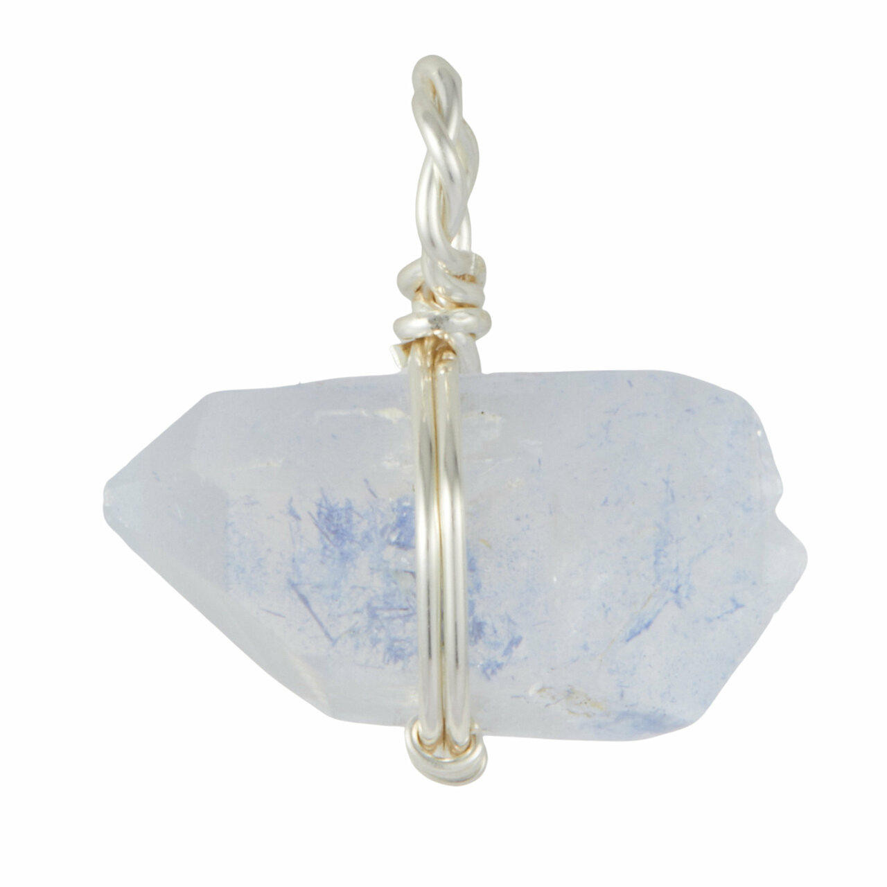 Dumortierite & Clear Quartz Raw Natural Pendant - Wire Wrapped - Sterling  Silver - No.119 | New Moon Beginnings