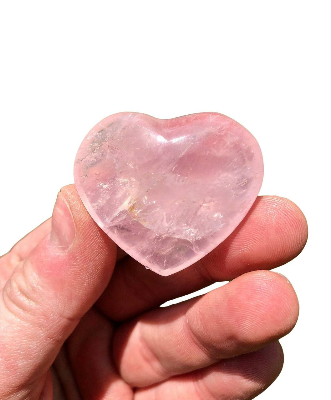 Rose Quartz Heart - Crystal | New Beginnings