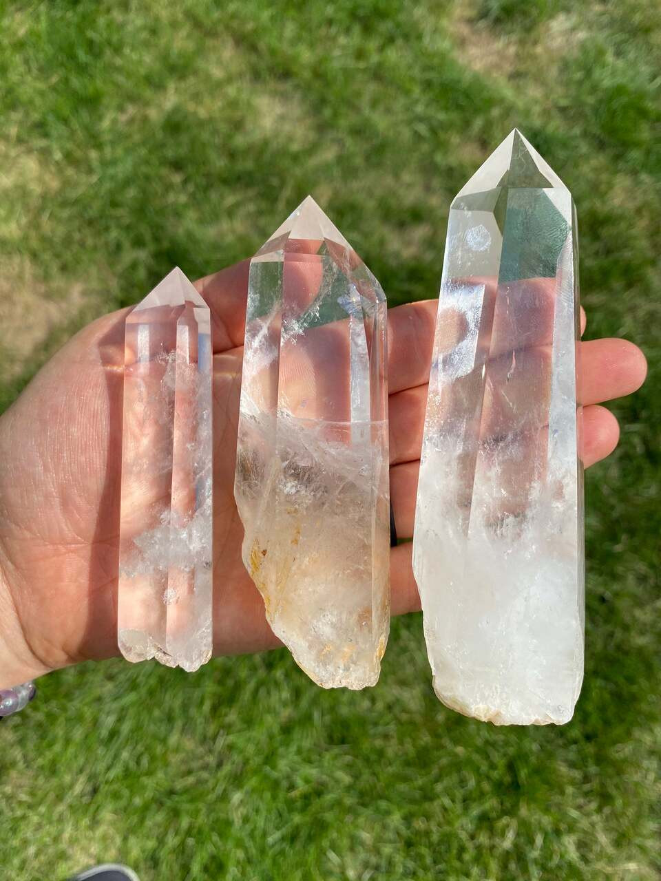 Clear Quartz Point with Root - Partially Polished Crystal | New