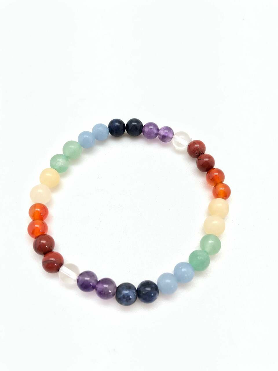 Chakra Bracelet With 7 Stones (8mm) And Howlite (4mm)Stretchy | MakerPlace  by Michaels