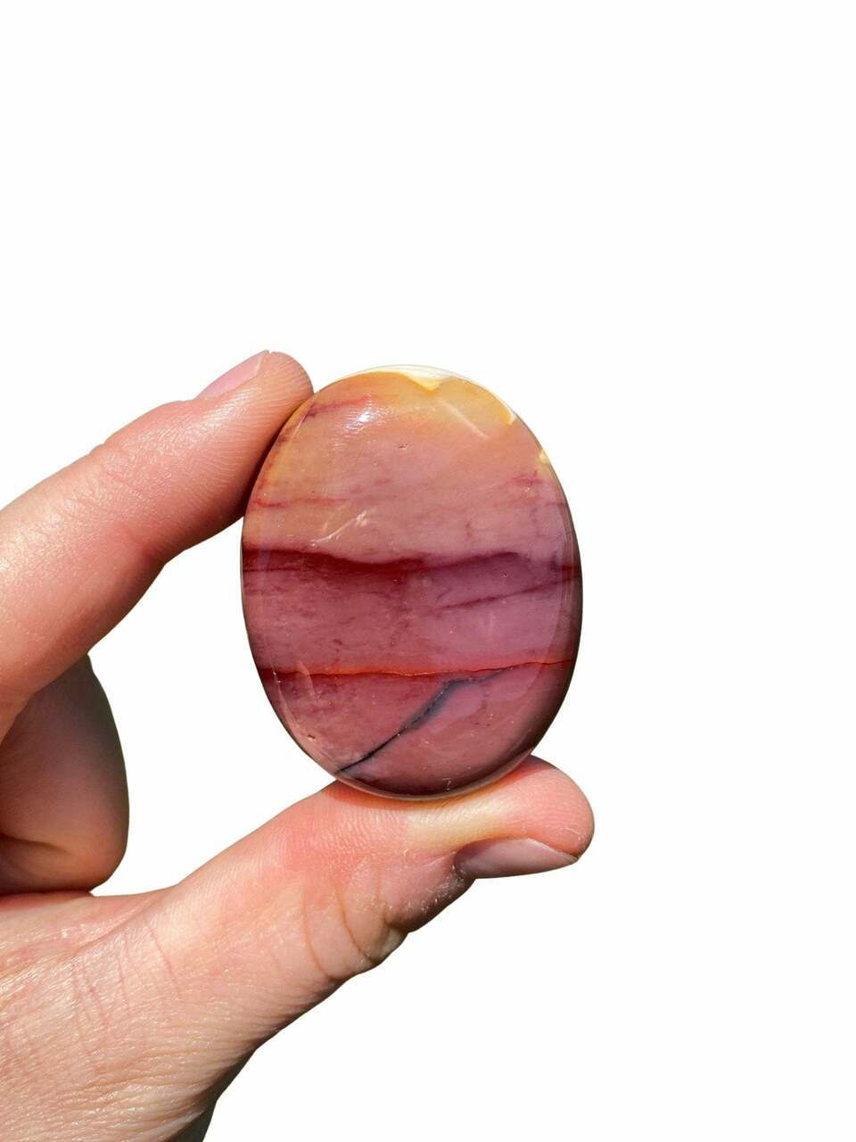 Mookaite Palm Stone - Polished Stone Oval | New Moon Beginnings