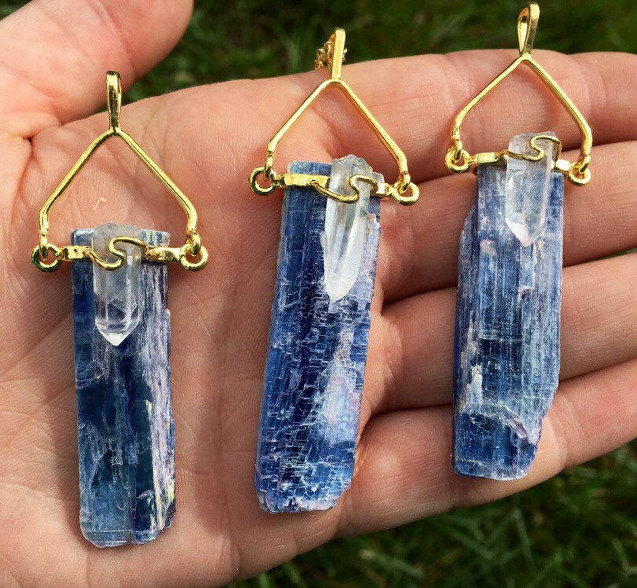 Raw Blue Kyanite Pendant Necklace,Raw Kyanite Jewelry - Magic Crystals