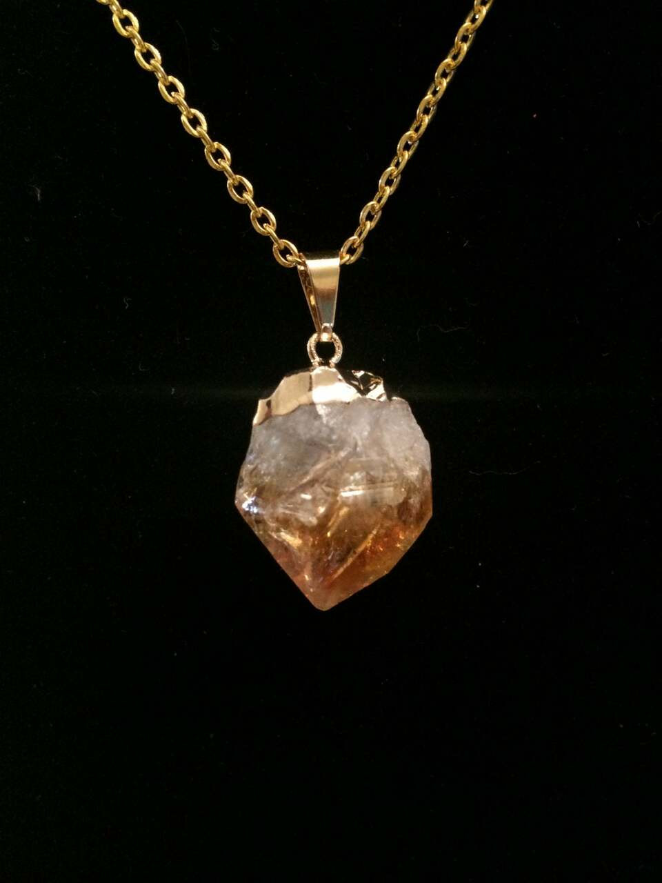 Natural Citrine Necklace, Raw Citrine Crystal Necklace – Fabulous Creations  Jewelry