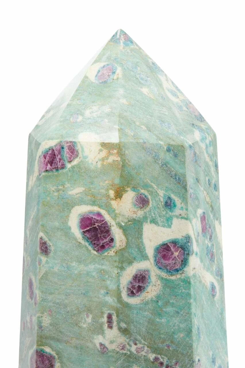 Ruby Pointstone Ruby in Fuchsite Point - Polished Stone Tower - 2 | New Moon Beginnings