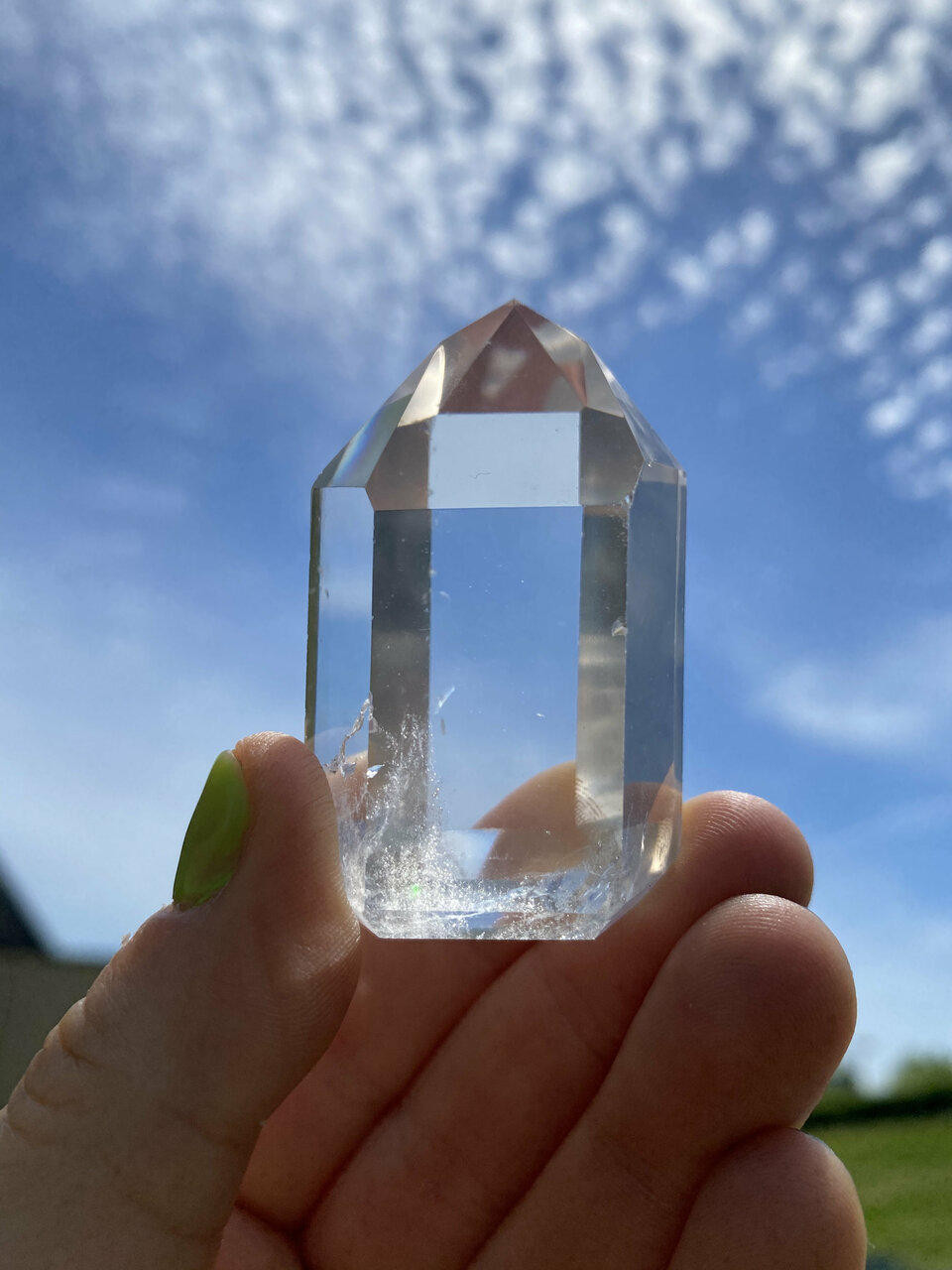 Clear Quartz Point Polished Crystal Tower