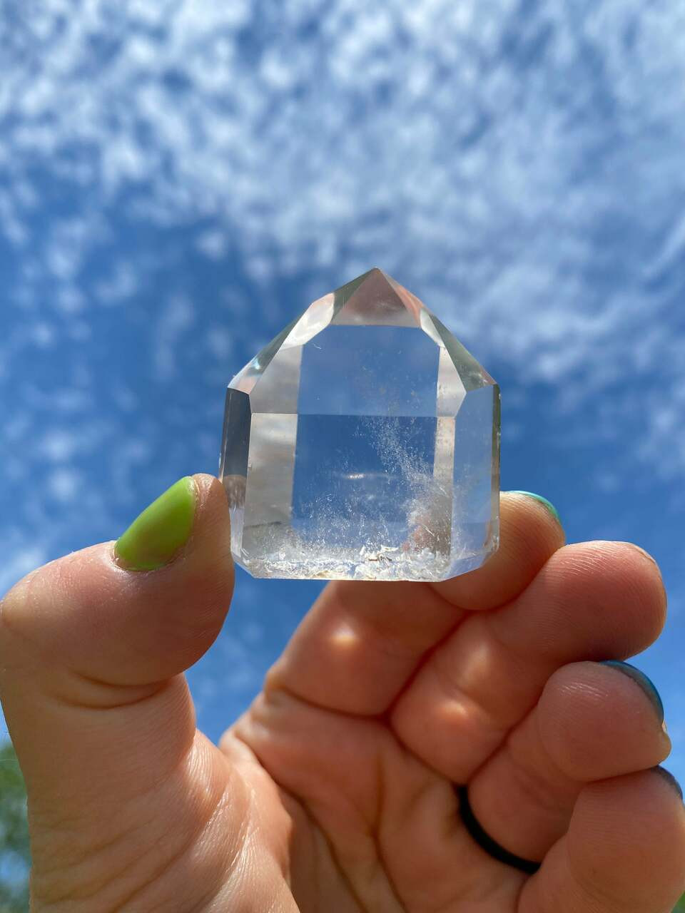 Clear Quartz Point Polished Crystal Tower | New Moon Beginnings