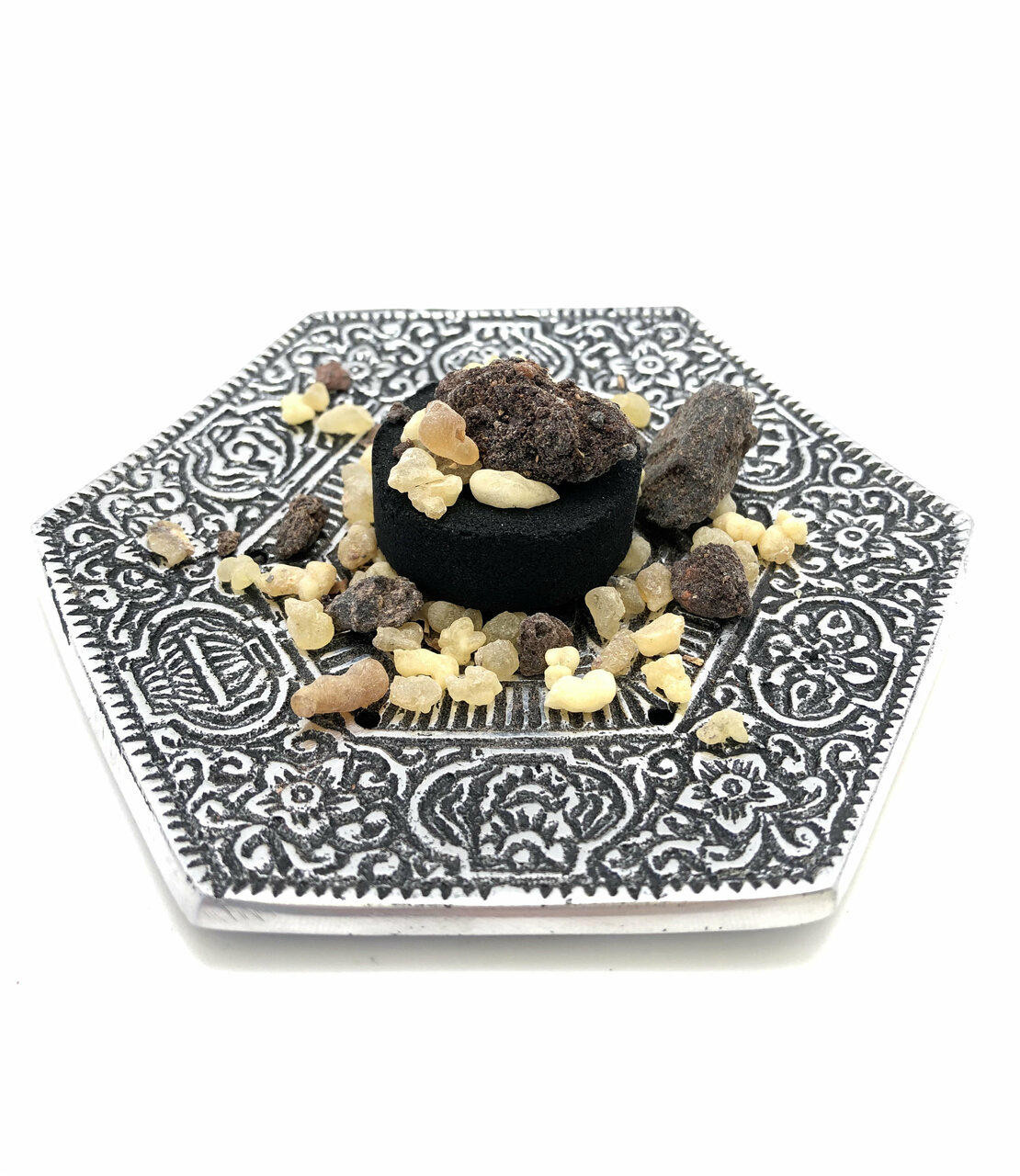 Frankincense & Myrrh Resin with Charcoal Disk | New Moon Beginnings