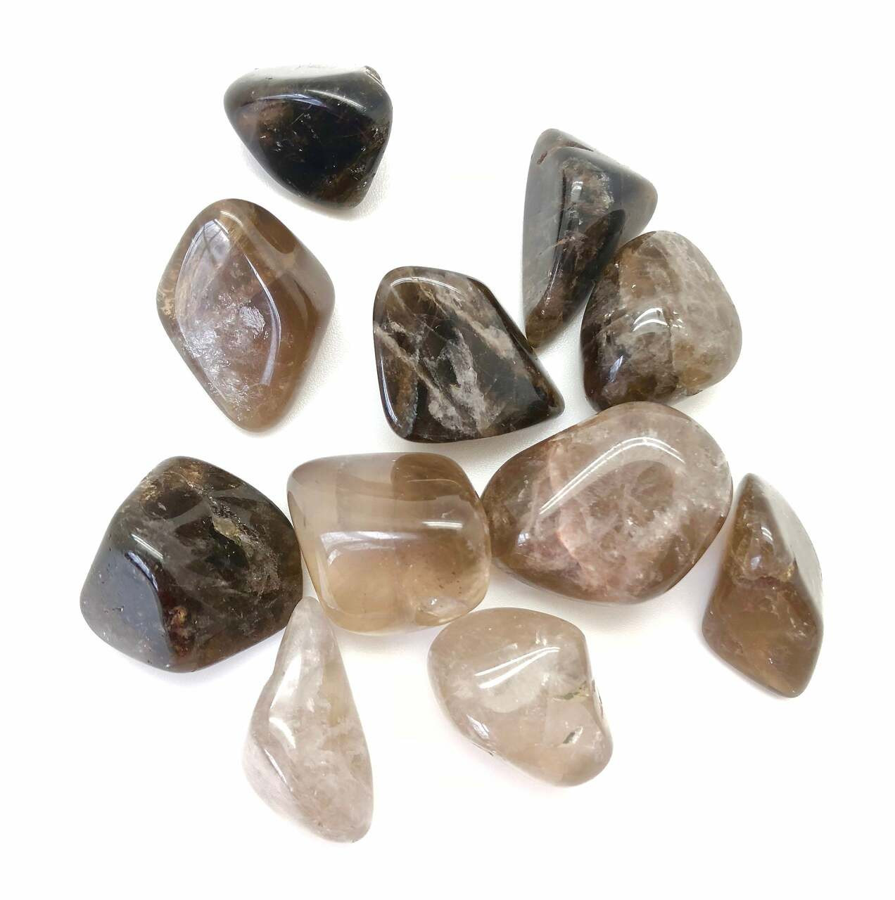 Crystal Kismet - Dazzling Smoky Quartz large tumbled stone ~