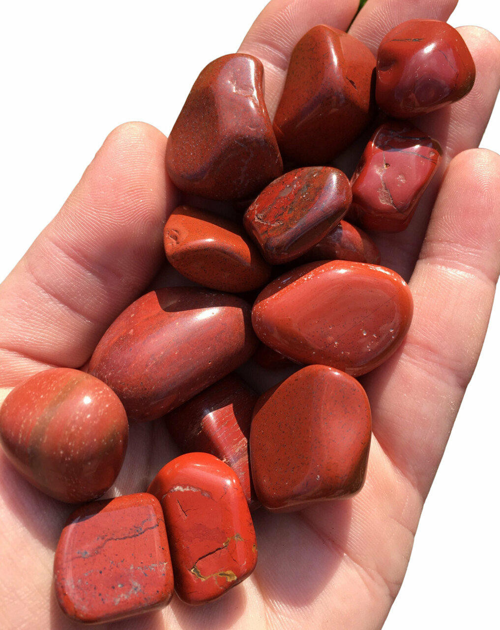 Red Jasper Tumbled Stone ( XXL )-1.1 - Holy Trinity Mind Body Soul