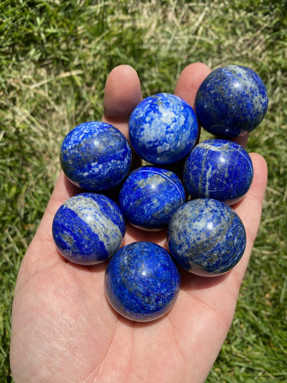 7インチ E-25 クリスタルボウル LAPIS LAZULI PLATINUM Pre-Owned Blue Lapis Lazuli Rhodium Over Sterling Silver