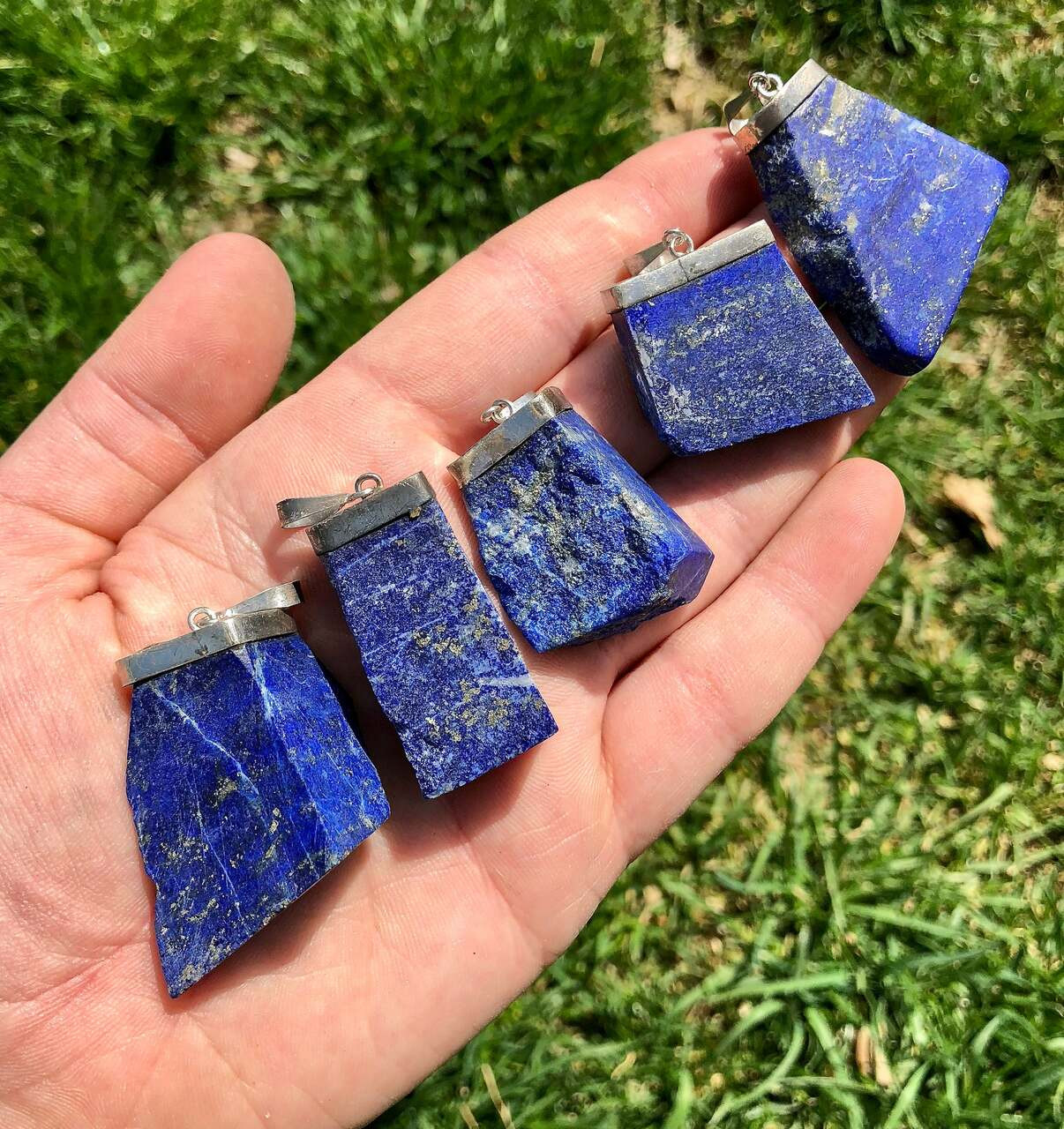 raw lapis lazuli pendant